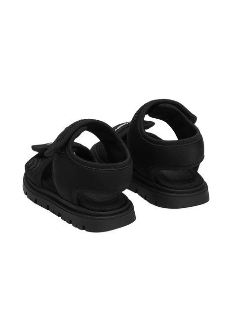 Sandali in Lycra Nera Con Nastro DOLCE & GABBANA KIDS | DL0089-AW5898B956